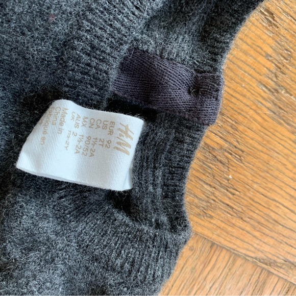 H&M premium cashmere dark grey sweater and pants size 2T - Picture 6 of 11